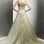 Free shipping/A-Line/Spaghetti/Satin&Organza/Sweep length train/Wedding Dress/BR084