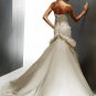 Free shipping/Sheath/Sweatheart/Satin&Organza/Chapel train/Wedding Dress/BR097