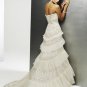 Free shipping/A-line/Strapless/Satin&Lace/Chapel train/Wedding Dress/BR099