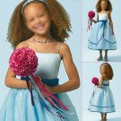 Free Shipping/A-line/Spaghetti/Satin&Organza/Tea-Length/Flower girls dresses/FG007