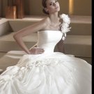 Free Shipping/2011 New arrival/A-line/One-Shoulder/Satin&Organza/Chapel train/Wedding Dress/GG004