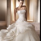 Free Shipping/2011 New arrival/A-line/Sweatheart/Satin&Mesh/Chapel train/Bridal Wedding Dress/GG007