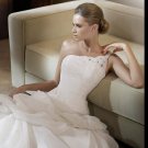 Free Shipping/2011 New arrival/A-line/One-shoulder/Satin&Organza/Chapel train/Wedding Dress/GG008