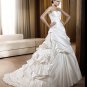 Free Shipping/2011 New arrival/A-line/Strapless/Satin/Chapel train/Bridal Wedding Dress/GG009
