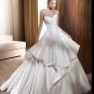 Free Shipping/2011 New arrival/A-line/Sweatheart/Satin/Chapel train/Bridal Wedding Dress/GG010