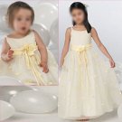 Free Shipping/A-line/Spaghetti/Satin&Organza/Ankle-Length/Flower girls dresses/FG023
