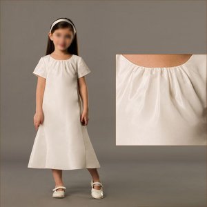 Free Shipping/A-line/Shortsleeves/Taffeta/Tea-Length/Flower girls dresses/FG063
