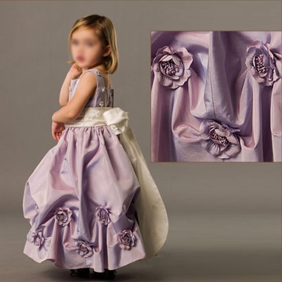 Free Shipping/A-line/Sleeveless/Taffeta/Ankle-Length/Flower girls dresses/FG069