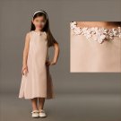 Free Shipping/A-line/Sleeveless/Taffeta/Tea-Length/Flower girls dresses/FG064