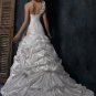 Free Shipping/A-line/One-shoulder/Satin/Chapel train/Bridal Wedding Dress/GG123