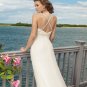 Free Shipping/A-line/Spaghetti/V-neck/Satin/Floor Length/Bridal Wedding Dress/YY327