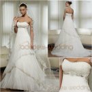 Free Shipping/2011 New arrival/A-line/Sweatheart/Satin&Organza/Chapel train/Wedding Dress/A1001