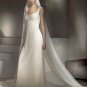 Free Shipping/2011 New arrival/A-line/V-neck/Satin&Chiffon/Floor Length/Wedding Dress/A1006