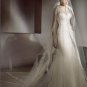 Free Shipping/2011 New arrival/A-line/Sweatheart/Satin&Mesh/Chapel train/Wedding Dress/A1008