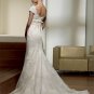 Free Shipping/2011 New arrival/A-line/Cap Sleeve/Satin/Chapel train/Wedding Dress/A1010