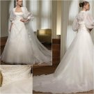 Free Shipping/2011 New arrival/A-line/Strapless/Satin&Organza/Chapel train/Wedding Dress/A1013