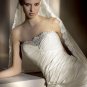 Free Shipping/2011 New arrival/A-line/Strapless/Taffeta&Lace/Chapel train/Wedding Dress/A1014