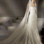 Free Shipping/2011 New arrival/A-line/Strapless/Taffeta&Lace/Chapel train/Wedding Dress/A1014