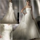 Free Shipping/2011 New arrival/A-line/Sweatheart/Satin&Organza/Chapel train/Wedding Dress/A1016