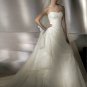 Free Shipping/2011 New arrival/A-line/Sweatheart/Satin&Organza/Chapel train/Wedding Dress/A1016