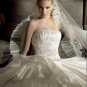 Free Shipping/2011 New arrival/A-line/Strapless/Taffeta&Mesh/Chapel train/Wedding Dress/A1017