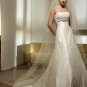 Free Shipping/2011 New arrival/A-line/Strapless/Satin/Chapel train/Wedding Dress/A1020
