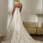 Free Shipping/2011 New arrival/A-line/Strapless/Satin/Chapel train/Wedding Dress/A1020