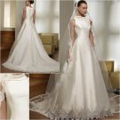 Free Shipping/2011 New arrival/A-line/Sleeveless/Satin/Chapel train/Wedding Dress/A1022