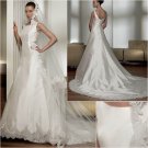 Free Shipping/2011 New arrival/A-line/Sleeveless/Satin/Chapel train/Wedding Dress/A1023
