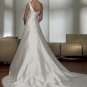 Free Shipping/2011 New arrival/A-line/Sleeveless/Satin/Chapel train/Wedding Dress/A1023