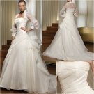 Free Shipping/2011 New arrival/A-line/Sweatheart/Satin&Organza/Chapel train/Wedding Dress/A1026