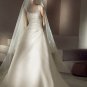 Free Shipping/2011 New arrival/A-line/Sleeveless/Satin&Organza/Chapel train/Wedding Gown /A1028