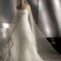 Free Shipping/2011 New arrival/A-line/Spaghetti/Satin&Organza/Chapel train/Bridal Dress/A1029