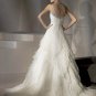 Free Shipping/2011 New arrival/A-line/Spaghetti/Satin&Organza/Chapel train/Bridal Dress/A1029