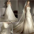 Free Shipping/2011 New arrival/A-line/Sweatheart/Taffeta/Chapel train/bride wedding dress/A1030