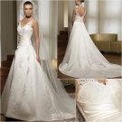 Free Shipping/2011 New arrival/A-line/Sweatheart/Satin/Chapel train/luxurious Wedding Dress/A1034