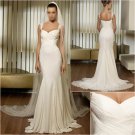 Free Shipping/2011 New arrival/A-line/Sweatheart/Chiffon/Chapel train/Wedding Dress/A1039