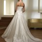 Free Shipping/2011 New arrival/A-line/Strapless/Satin/Chapel train/Wedding Dress/A1045