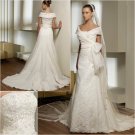 Free Shipping/2011 New arrival/A-line/Strapless/Satin/Chapel train/Wedding Dress/A1048