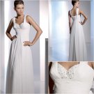 Free Shipping/2011 New arrival/A-line/Sleeveless/Chiffon/Floor length/Wedding Dress/A1052