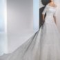 Hot selling/A-line/Short Sleeve/Satin&Lace/Floor length/luxurious Wedding Dress/A1053