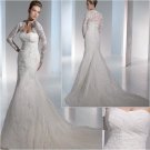 2011 New arrival/Mermaid/Satin&Organza/Chapel train/luxurious bridal gown with jacket/A1054