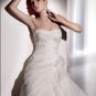 Free Shipping/2011 New arrival/A-line/A-line/Satin&Organza/Chapel train/Wedding Dress/A1055