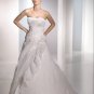 Free Shipping/2011 New arrival/A-line/A-line/Satin&Organza/Chapel train/Wedding Dress/A1055