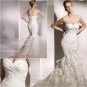Free Shipping/2011 New arrival/Mermaid/A-line/Satin&Organza/Chapel train/Wedding Dress/A1056