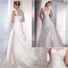 Free Shipping/2011 New arrival/A-line/Off the Shoulder/Satin/Chapel train/Wedding Dress/A1059