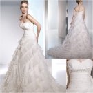 Free Shipping/2011 New arrival/A-line/Sweatheart/Satin&Organza/Chapel train/Wedding Dress/A1065