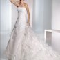 Free Shipping/2011 New arrival/A-line/Strapless/Satin&Organza/Chapel train/Wedding Dress/A1066
