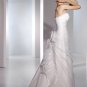 Free Shipping/2011 New arrival/A-line/Strapless/Satin&Organza/Chapel train/Wedding Dress/A1066