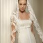 Free Shipping/2011 New arrival/A-line/Cap sleeve/Satin&Lace/Chapel train/Wedding Dress/A1036